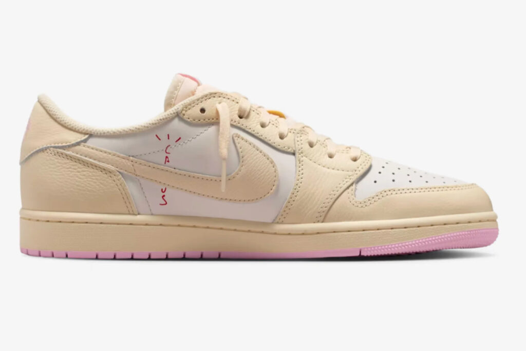 トラヴィス・スコット×ナイキ「エア ジョーダン 1 LOW “Pink Pack”」マスリン アンド シャイピンク