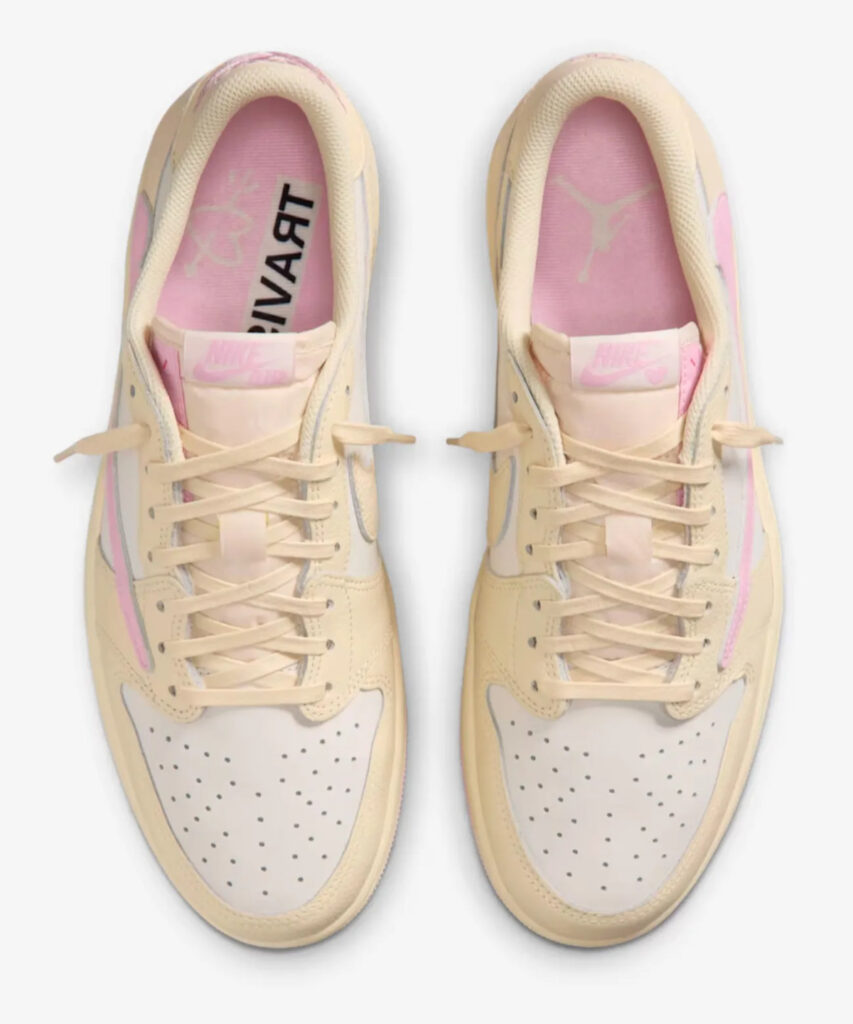 トラヴィス・スコット×ナイキ「エア ジョーダン 1 LOW “Pink Pack”」マスリン アンド シャイピンク