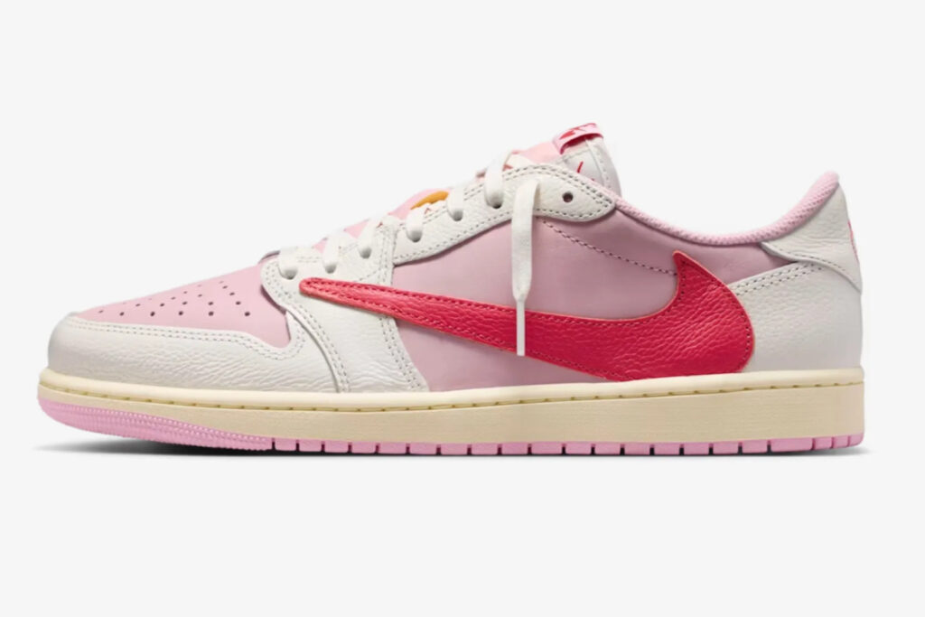 トラヴィス・スコット×ナイキ「エア ジョーダン 1 LOW “Pink Pack”」シャイピンク アンド トロピカルピンク