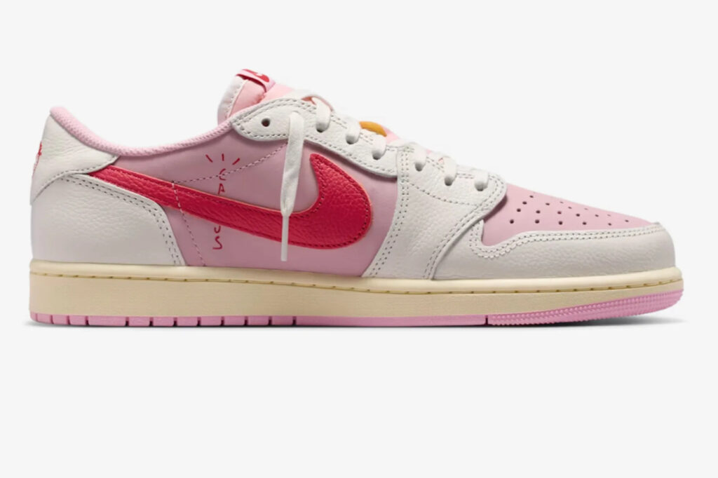 トラヴィス・スコット×ナイキ「エア ジョーダン 1 LOW “Pink Pack”」シャイピンク アンド トロピカルピンク