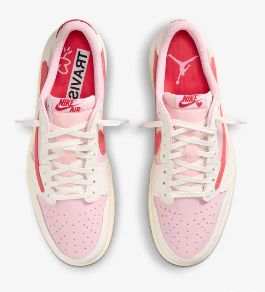 トラヴィス・スコット×ナイキ「エア ジョーダン 1 LOW “Pink Pack”」シャイピンク アンド トロピカルピンク