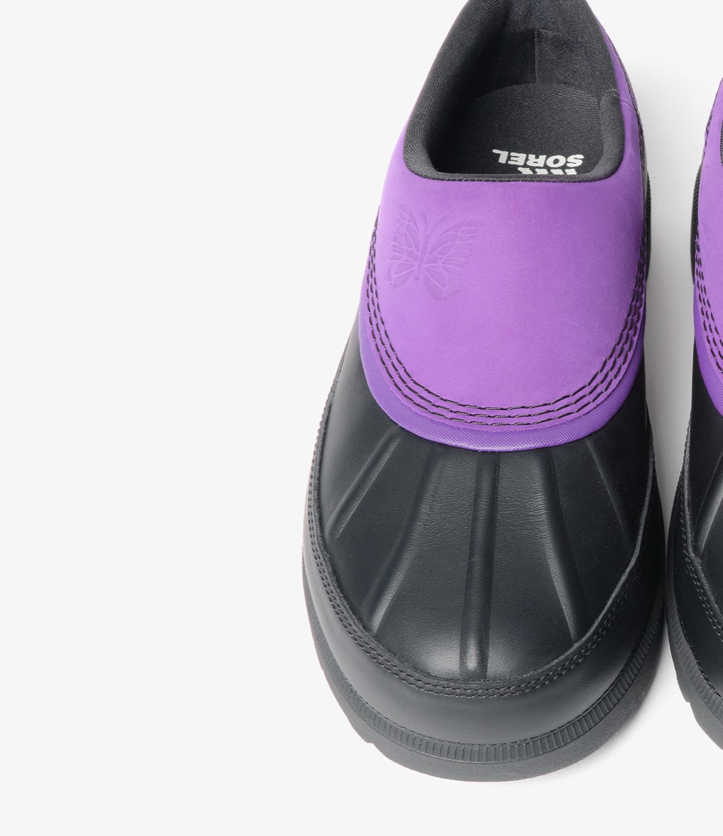 NEEDLES × SOREL Ambler Waterproof つま先のシェルとパープルのヌバック